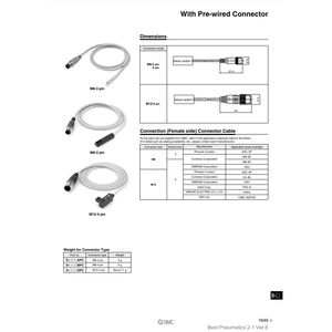 SMC Pneumatics Auto Switch Kits de sensores y ensambles de cables de dos piezas - Product Image 3