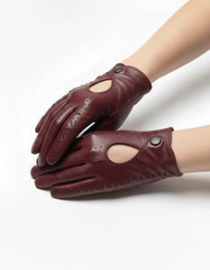 Gants de conduite en cuir |   Gants de voiture doux et antidérapants pour femmes, pour toutes les saisons - Product Image 4