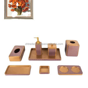 ชุดอุปกรณ์ห้องน้ำทำจากไม้ธรรมชาติปรับแต่งได้อุปกรณ์จัดระเบียบหกชิ้นแบบพรีเมี่ยมสำหรับบ้านที่ทันสมัย - Product Image 2