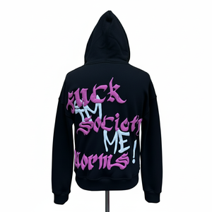 Sweat à capuche homme 3D personnalisé en coton 100% de haute qualité, lourd, en molleton French Terry, impression en relief personnalisée, disponible en plusieurs couleurs. - Product Image 2