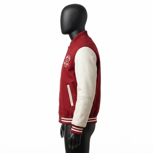 เสื้อแจ็คเก็ตหนังคุณภาพสูง แห้งเร็ว สไตล์ Letterman สำหรับใส่เดินเล่นกลางแจ้ง หรือใส่แบบ Varsity - Product Image 5