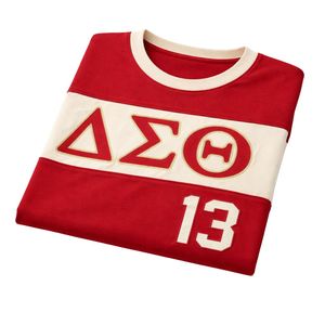 Maglia Premium Delta Sigma Theta Rosso Scuro per Donne, Vestibilità Comoda, Alta Qualità, Abbigliamento Casual per Confraternite Greche - Product Image 6