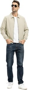 Mens Lightweight Jackets Casual Stylish Windbreakers for Men Light Track Jacket Laydown Collar Fall Golf Coats - Product Image 4