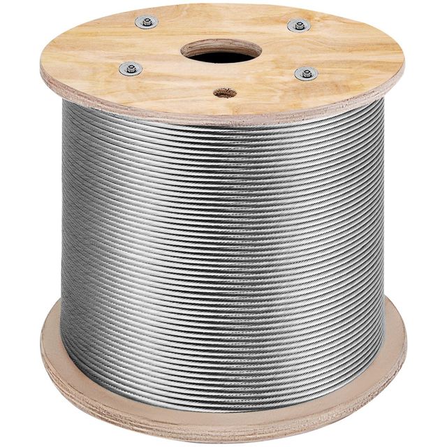 D0100H5A5B6 1x19 Stainless Steel Cable 1/8" Aircraft Cable Rail Wire Rope 984FT