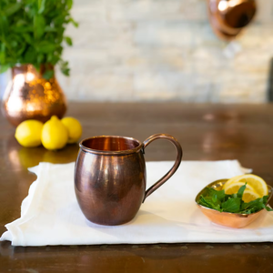 Mug Moscow Mule individuel en acier martelé écologique plaqué cuivre avec poignée 500 ml/16 oz pour la maison et le bureau - Product Image 4