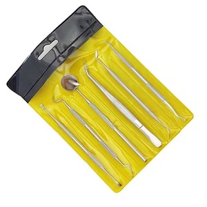 Ensemble de 6 instruments de diagnostic dentaire manuels en acier inoxydable |   Utilisation professionnelle de haute qualité pour les cliniques et les hôpitaux - Product Image 5