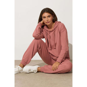 Conjunto deportivo de 2 piezas con sudadera de manga larga y pantalones deportivos para mujer, ropa de moda para mujer - Product Image 4