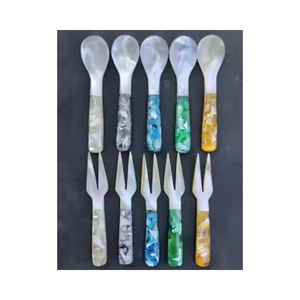 Mother of Pearl Decorative Seashell Spoon Vietnam Handmade Tableware Gift Item <b>Wholesale</b> Manufacturer - Product Image 2
