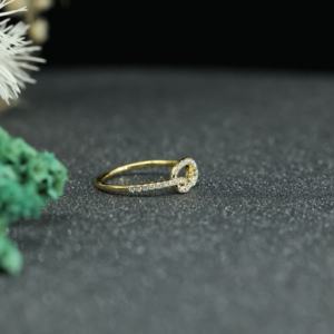 Anillo Infinity de Moissanita, Plata 925, Chapado en Oro, Anillo Pavé, Joyería Minimalista para Mujer - Product Image 6