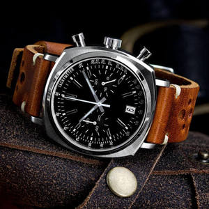 Reloj de Pulsera Cronógrafo de Lujo y Alta Calidad con Logotipo Personalizado, Correa de Cuero para Hombres, Estilo Deportivo - Product Image 2