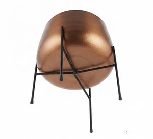 Jardinière Métallique Cuivrée avec Support pour Décoration Intérieure de Salon – Nouveauté Tendance pour la Maison et le Jardin - Product Image 3