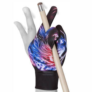 Gants de billard professionnels unisexes respirants en matière douce et très élastique avec sangle de poignet réglable antidérapante pour droitier - Product Image 5