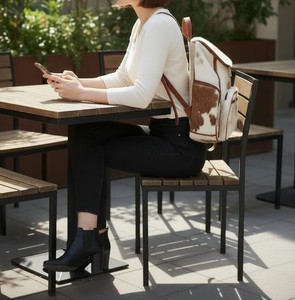 Premium Leather Hair On Backpack Cowhide School Bag Vintage Travel Rucksack Durable Handmade Stylish LHBP-0002 - Product Image 2