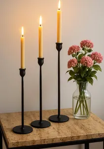 Portavelas de Hierro Negro Resistente, Hecho a Mano, para Decoración del Hogar, Oficina, Jardín, Navidad y Pascua - Calidad de Exportación - Product Image 3