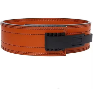 Leather <b>Weight</b> Lifting <b>Belt</b> Adjustable Waist Support Buckle Closure Strength <b>Training</b> Gym <b>Belt</b> Unisex - Product Image 1