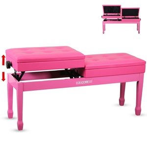 5 Core Duet Piano <b>Bench</b> 3.5 Inch Padded <b>Cushioned</b> Stool Wooden Heavy Duty Musician Chair w Storage - Product Image 1