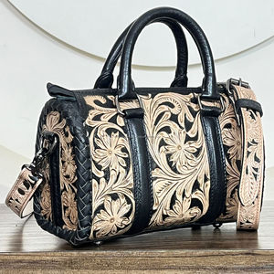 Sac de voyage personnalisé en cuir artisanal style western, sac bandoulière moyen pour femme, prix d'usine, vente chaude - Product Image 3