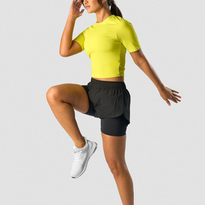 Good Selling Casual Wear Breathable Women Crop <b>Top</b> T Shirts OEM Women Cotton Short Sleeve Crop <b>Top</b> T Shirt for Sale - Product Image 5