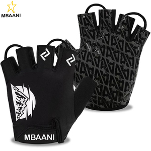 ถุงมือกีฬาปั่นจักรยานแบบครึ่งนิ้วสำหรับผู้ชายและผู้หญิง พร้อมแผ่นเจล 5 มม. - ถุงมือออกกำลังกายกันลื่นสำหรับยิม - Product Image 1