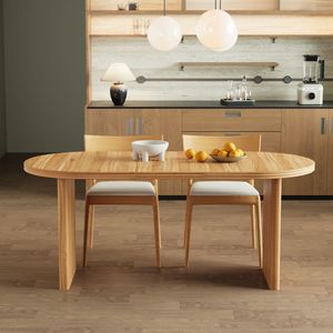 Tavolo da Pranzo Allungabile Stile Mid-Century Moderno 140-180 cm con Prolunghe Rimovibili per la Casa - Product Image 4