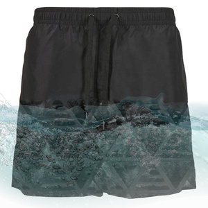 2026 Summer Water-Reveal Beach Shorts Custom Fashion Men's Side slip Pockets Water Reactive Short Color <b>Changing</b> Swim Trunks - Product Image 4