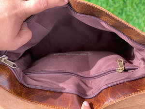 Nueva llegada Real hecho a mano de grano completo de cuero Crunch bolsas de mensajero de oficina de alta calidad Venta caliente Unisex Vintage bolsos de hombro - Product Image 6