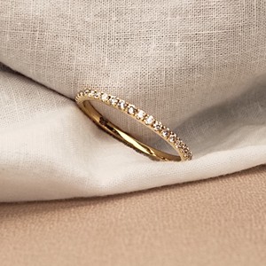 แหวนแต่งงานทองคำแท้ 14K ประดับเพชรทรงกลมเจียระไนคุณภาพสูง VVS1 ได้รับการรับรองจาก IGI ผลิตด้วยวิธี HPHT CVD เพชรเพาะเลี้ยงในห้องปฏิบัติการ สำหรับผู้หญิง - Product Image 4