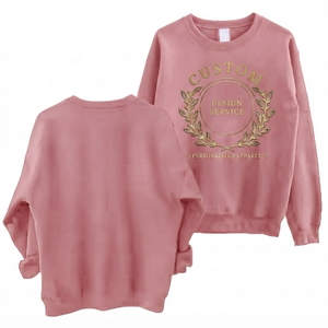 เสื้อสเวตเชิ้ตสีชมพูอมเทาแบบกำหนดเองจาก Drogen Exports เสื้อคอกลมแขนยาวผ้าฟลีซลำลองสไตล์สตรีทแวร์สำหรับทุกเพศ ขายส่ง - Product Image 1