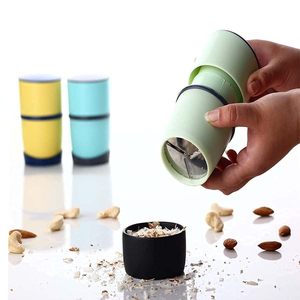 Zenara Manual Stainless Steel Blade PP <b>Plastic</b> Portable Dry Fruit & Nut <b>Grinder</b> for Coconut Almond Cashew Spices - Product Image 1