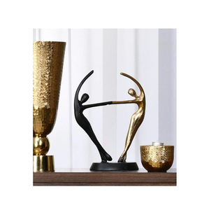 ประติมากรรมรูปปั้นอะลูมิเนียมสุดหรู เหมาะสำหรับตกแต่งบ้าน สำนักงาน ชั้นวางของ โต๊ะ และตกแต่งภายใน - Product Image 3