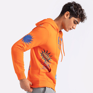 Fabricant de vêtements OEM – Sweat à capuche zippé personnalisé en molleton épais de coton, imprimé délavé à l'acide pour homme - Product Image 2