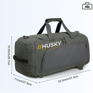 HUSKY SPORTSWEAR High Quality Polyester Convertible <b>Backpack</b> Duffel Zipper Hasp Closure USB Charging Camouflage Anti-Theft - Product Image 2