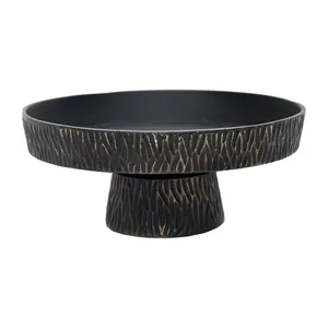 Plateau de service décoratif en métal haut de gamme au design moderne, plateau en métal fait main avec finition brillante royale - Product Image 4