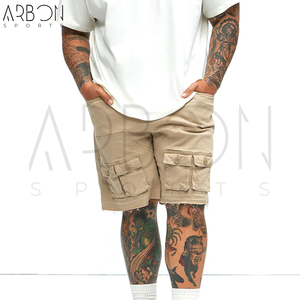 Pantalones Cortos Cargo de Lona Color Caqui con Múltiples Bolsillos, Personalizables, para Adultos, Nueva Colección 2026 - Product Image 3