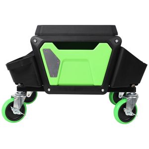 Sgabello da Meccanico Resistente con Capacità di Carico di 150 kg, Ruote Scorrevoli e Sedile Imbottito in Gomma Morbida per Armadietti Porta Attrezzi da Garage - Product Image 4