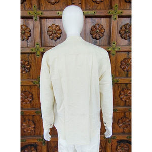 Camisa Casual de Algodón 100% con Estampado Bohemio para Hombre, Diseño Étnico, Manga Larga, Transpirable, Prenda Premium ODM - Product Image 3