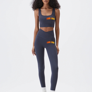 Ensemble de yoga pour femmes, haut de sport léger et leggings assortis, vêtements de sport confortables et extensibles - Product Image 5