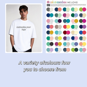 T-shirt blanc à manches courtes pour homme avec logo rouge imprimé, col rond décontracté, jersey en coton, coupe classique - Product Image 5