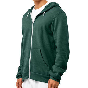Sweat-shirt à capuche Bella Canvas 3739 en molleton éponge avec fermeture éclair, qualité supérieure, léger, unisexe, pour la personnalisation en détail - Product Image 3
