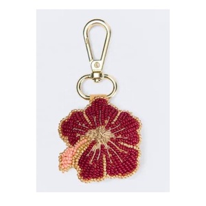 <b>Pink</b> Flower Beaded Bag Key Charm Hold to Keys or Bag Charm for Handbag <b>Purse</b> Car Key As a Birthday Gifted Accessories - Product Image 2