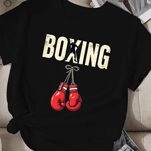 เสื้อยืดลำลองพิมพ์ลายโพลีเอสเตอร์สำหรับผู้หญิง BOXING สวมใส่สบาย - Product Image 3