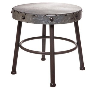 Modern Resin <b>Storage</b> Ottoman With Wooden Lid Round Home <b>Stool</b> Living Room Furniture Galvanized <b>Stools</b> - Product Image 3