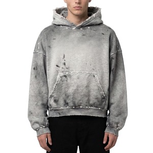 Sudadera con capucha extragrande para hombre, corte regular, algodón, felpa francesa, con bolsillo, para otoño. - Product Image 4
