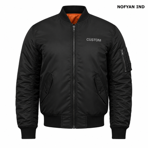 Wholesale Private Label Factory Direct OEM Custom Men's Winter Bomber <b>Jacket</b> Breathable Quick-Dry Eco-Friendly Polyester/Nylon - Product Image 1