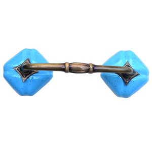 Boutons en céramique design moderne de luxe européen, quincaillerie argentée, poignée de pont pour chambre à coucher, cuisine, salle de bain, porte d'armoire - Product Image 2