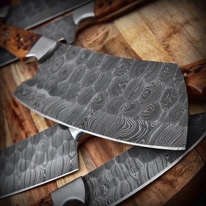 Handmade Damascus Steel Chef <b>Knife</b> <b>Set</b> 5-Piece Wood Handle Polished Blade <b>Sharp</b> Survival Utility <b>Knives</b> By A&M Enterprises - Product Image 3