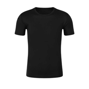 T-shirt à manches courtes pour homme, couleur unie violet, coupe classique, col rond, 100% coton jersey, vêtement décontracté, logo imprimé sur la manche gauche - Product Image 3