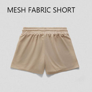 Pantalones Cortos Deportivos Transpirables de Malla para Hombre, Color Sólido, Cintura Elástica, Tejido de Poliéster - Product Image 1
