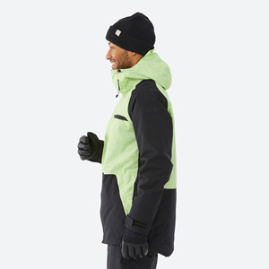 Chaqueta de Nieve Impermeable para Niñas, con Capucha, Estampado Geométrico, Cierre de Cremallera Completo, Estilo Deportivo, Corte Regular, 10,000 mm - Product Image 5