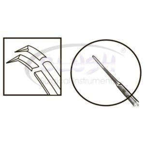Inamura 1.5 Cross Action Capsulorhexis Forceps Curved w/ Marks Ophthalmic Cataract Instrument By <b>Blush</b> Surgical - Product Image 4